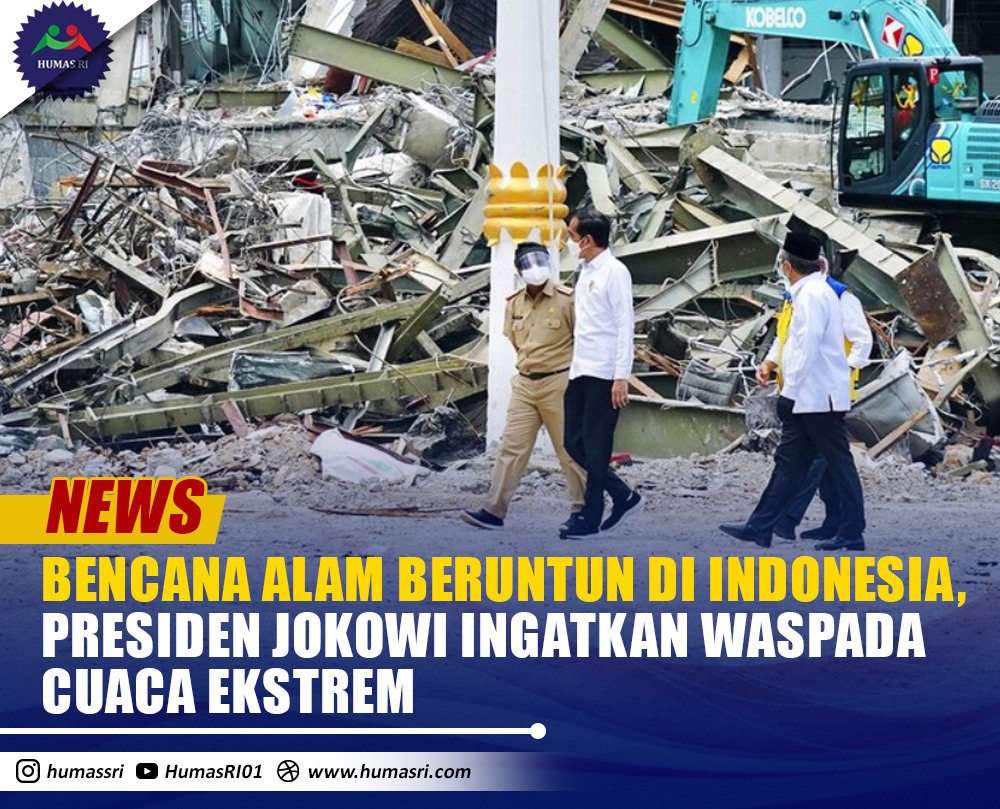 HumassRI's tweet photo. Presiden Joko Widodo meminta, para menteri untuk mengantisipasi bencana yang mungkin terjadi karena cuaca ekstrem pada penghujung 2022.
Selengkapnya di https://t.co/LEnqOGVU0c
#presidenjokowi #cuacaekstrem #krisispangan #indonesia #prayforcianjur #prayforsemeru #humassri https://t.co/NG0iI1lfcx