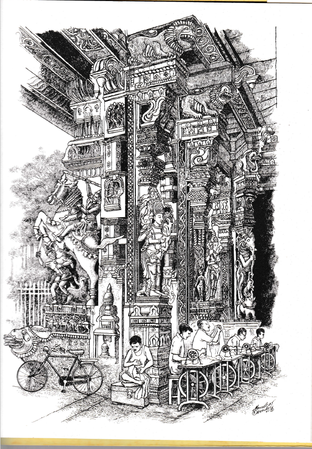JLC1956's tweet photo. I have just heard that artist #ManoharDevadoss (1936-2022) passed away. Here is a beautiful image taken from his 2007 book /Multiple Facets of My #Madurai/
ISBN 13: 978-81-88661-62-6.
My wife and me met him during FoHS day on 22 february 2020
#FoHS = "Friends of Heritage Sites" https://t.co/Qz7QTJ7COL