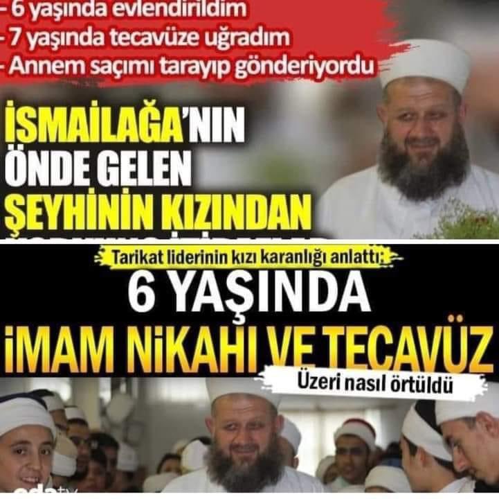 avelifcelik's tweet photo. Din tüccarı sözde tarikat lideri sapık bir baba 6 yaşındaki kızını sapık müridiyle evlendiriyor. Okuduklarım kanımı dondurdu.
İnsan olan, vicdanı olan, ahlakı olan hiç kimse böyle bir durumu asla kabul edemez.  
#Çocukistismarı https://t.co/HODi6p1gF8