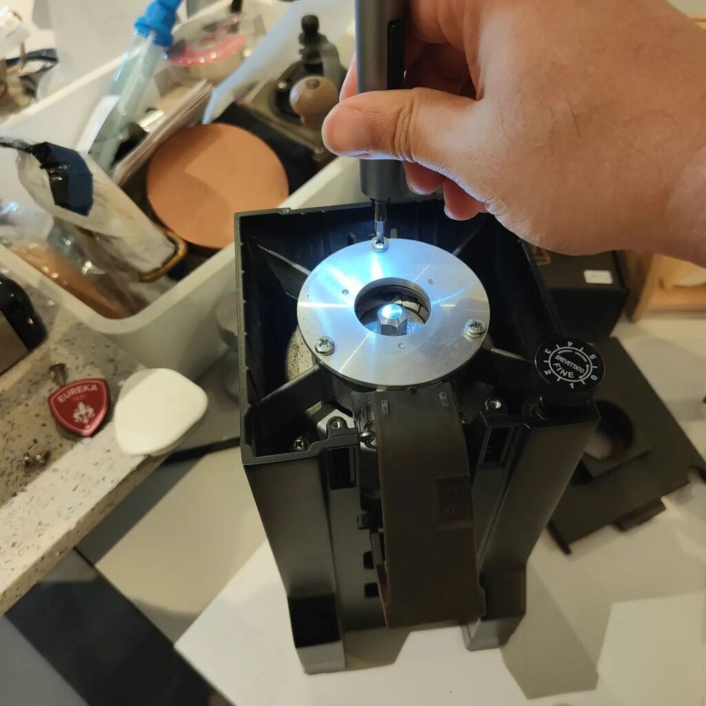 Time to clean up the coffee grinder.