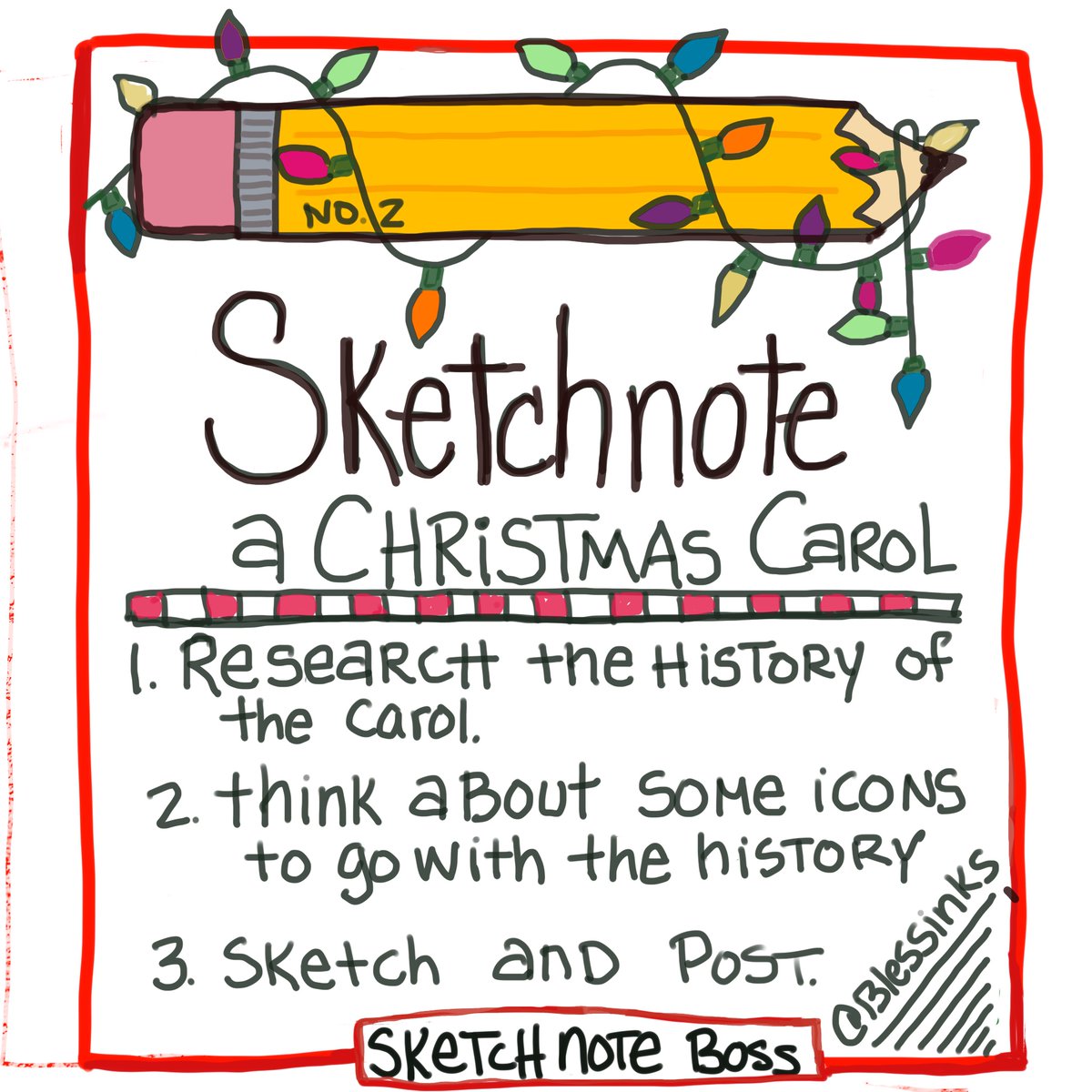 blessinks's tweet photo. Let's have some fun with Christmas Carols. Doodle up a carol and post it. Share a story about the carol either personal or historical.
#sketchnote  #christmas  #christmascarols https://t.co/DDMnDvUdR1