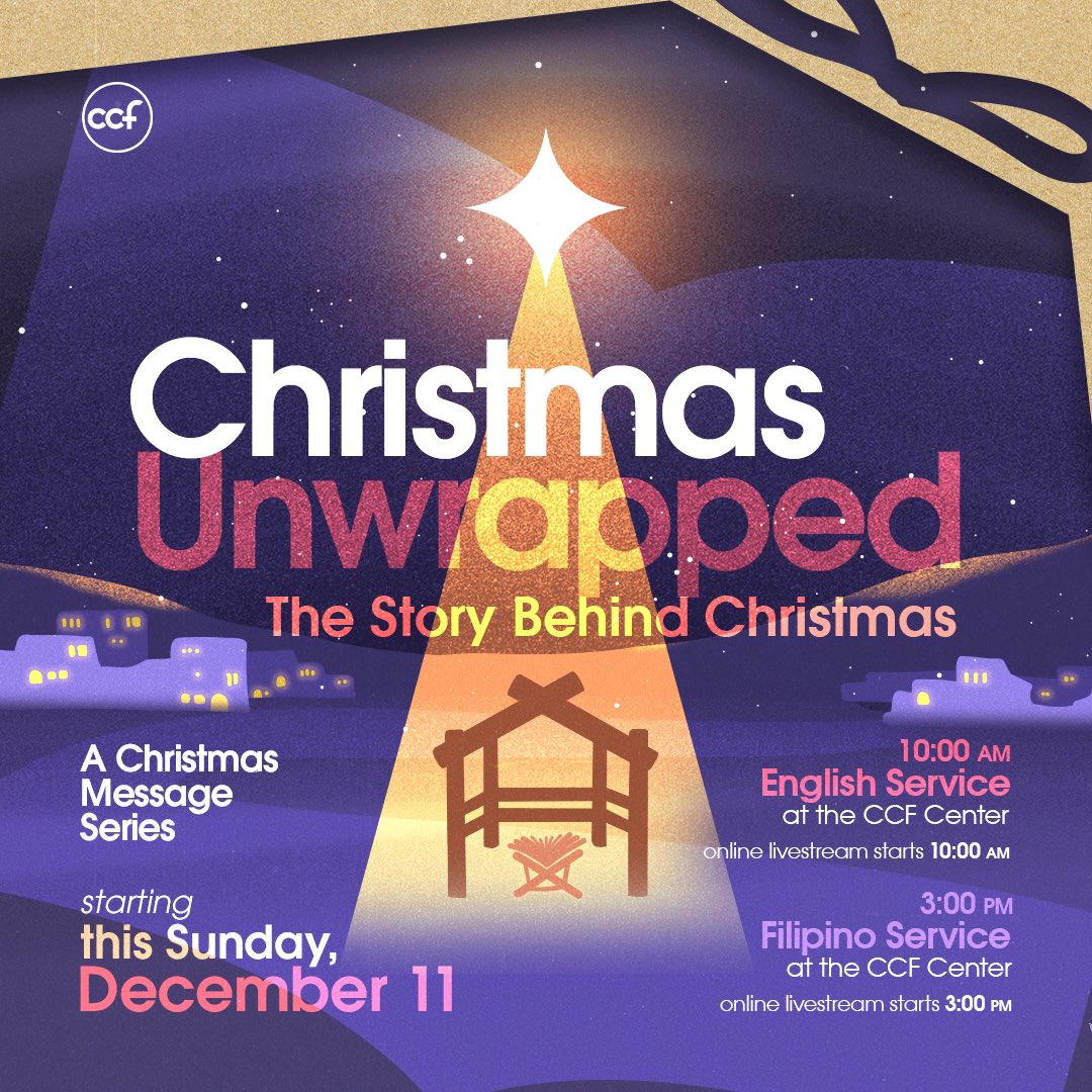 Every year, we gather to celebrate Christmas, but how many of us know the story behind it all? Find out this Sunday as we begin our new series, Christmas Unwrapped: The Story Behind Christmas. Live worship starts at 10am & 3pm. You can also stream here: youtu.be/VcwdQ8ZeO9k