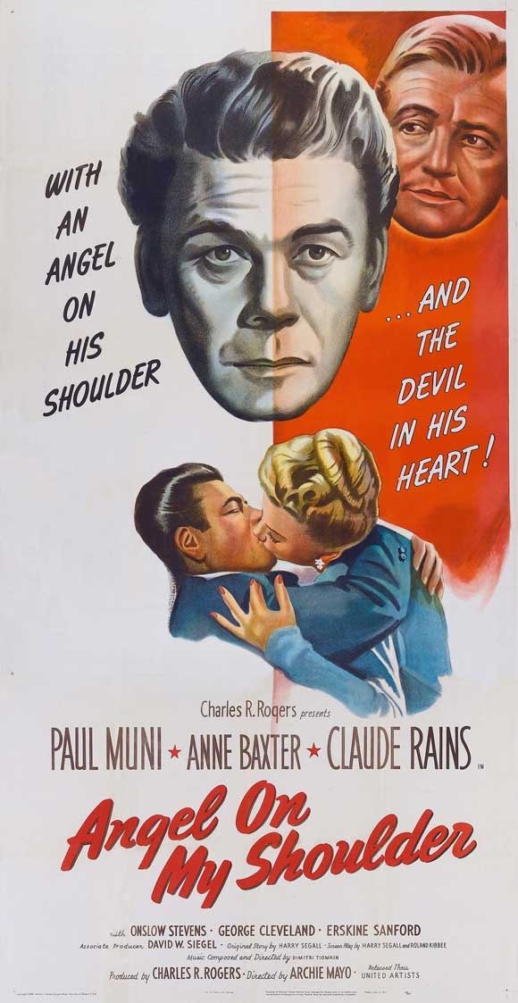 FrankMalfitano's tweet photo. FILM OF THE DAY: A few years after screenwriter #HarrySegall wrote HERE COMES MR JORDAN with #ClaudeRains as an angel, Rains played a dapper devil in this clever 1946 #comedy #fantasy with #PaulMuni as ruthless #gangster brought back from Hell to inhabit judge’s body #AnneBaxter https://t.co/eN9IwhiS5F