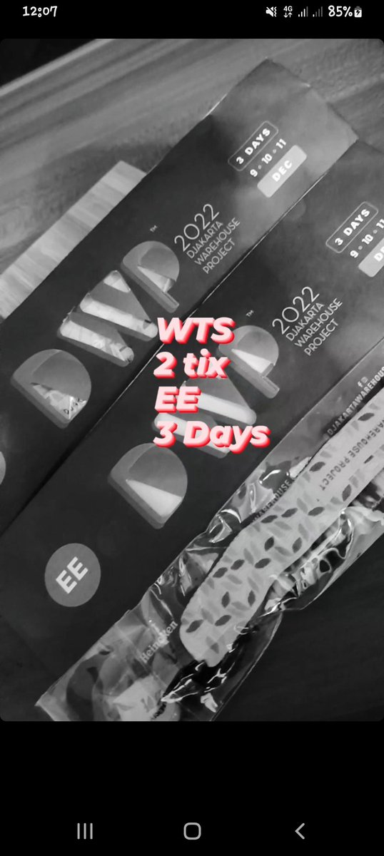 ROZRIFADSINS's tweet photo. WTS 2 tix Early Entry for 3 days #DWP22 https://t.co/WMOg1w31Li