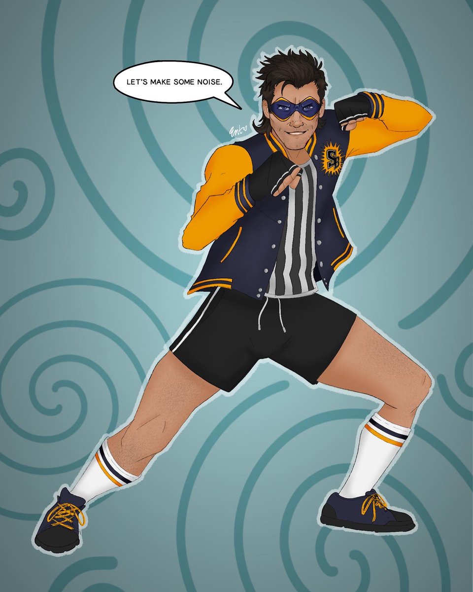 Entorri's tweet photo. After #Brucefest, I found myself revisiting some of Bruce’s characters.
I began wondering what Coach Boomer from Sky High looked like as a young superhero…
…and then this happened. Enjoy.
#brucecampbell #coachboomer #skyhigh #SIIIIDEKICK https://t.co/kc1FvoV5sM