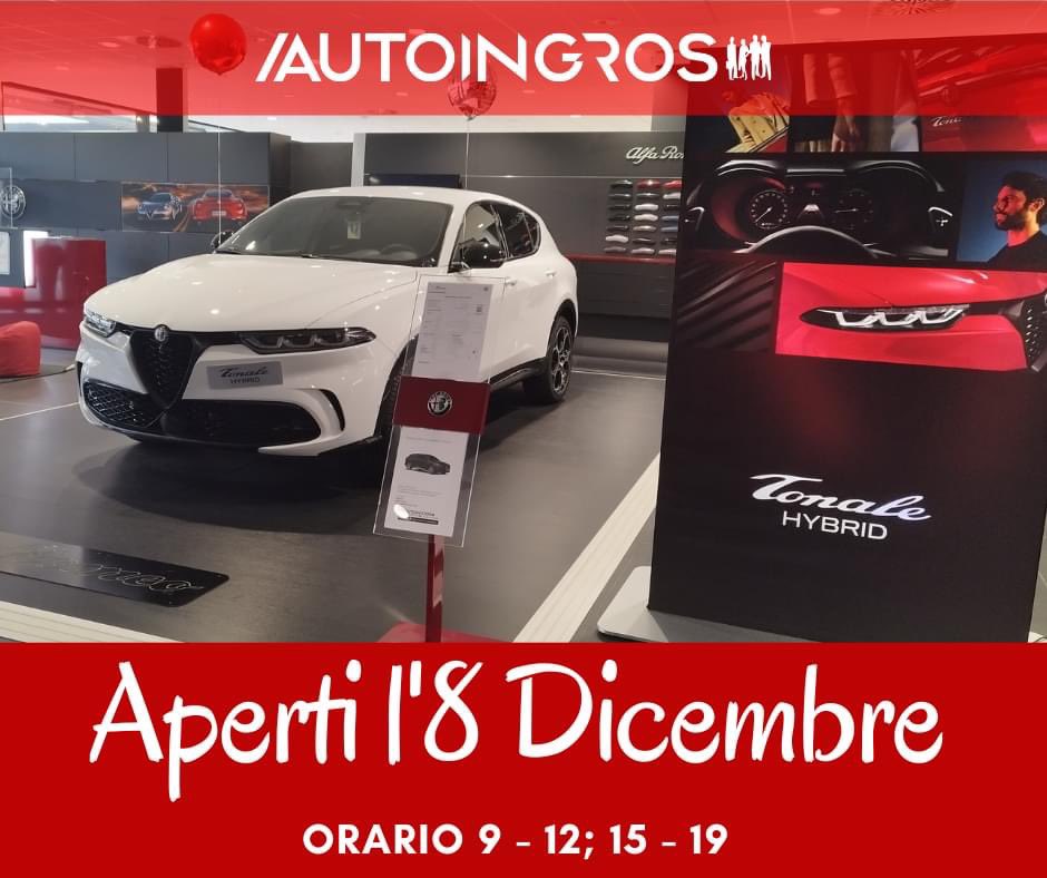 Autoingros's tweet photo. Buona festa dell’Immacolata…oggi i nostri Showroom sono aperti! @alfa_romeo @AlfaRomeoIT #8dicembre #alfaromeotonale #alfaromeo #tonale #tonalehybrid https://t.co/UXHxbdnnHk