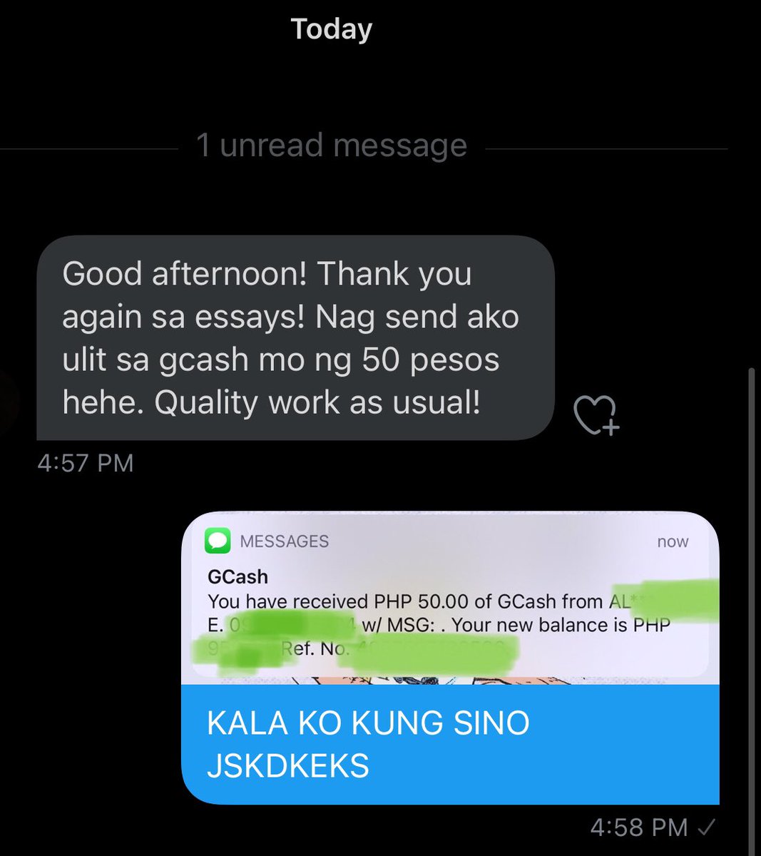 toraotype's tweet photo. my client gave me a tip of 50, it might be considered as small but i super appreciate this :(( https://t.co/u0CdvRWDib