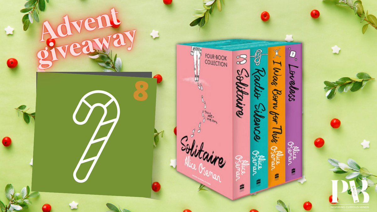 pbshop_store's tweet photo. Todays #advent #giveaway is 'Solitaire' 4 Book Collection Box Set by @AliceOseman @HarperCollinsUK 🎄 

#Like, #retweet and #follow us to enter.  UK entries only #Competition ends today at midnight!

https://t.co/eV9dXnvMsK

#bookgiveaway #ukgiveaway #aliceoseman #solitaire #win https://t.co/UeUsBH5ABX