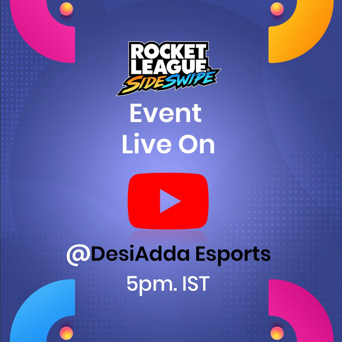 DesiAddaEs's tweet photo. Are you ready to take on our Rocket League champion? If yes then join us on DesiAdda Youtube channel on Friday at 5 PM.
You can also pre register on our Discord server. Link in bio

#rocketleague #slide #swipe #championship #YouTube #Desiadda #DAAPL #prizepool  #champion #win https://t.co/gX5FqRkSG5