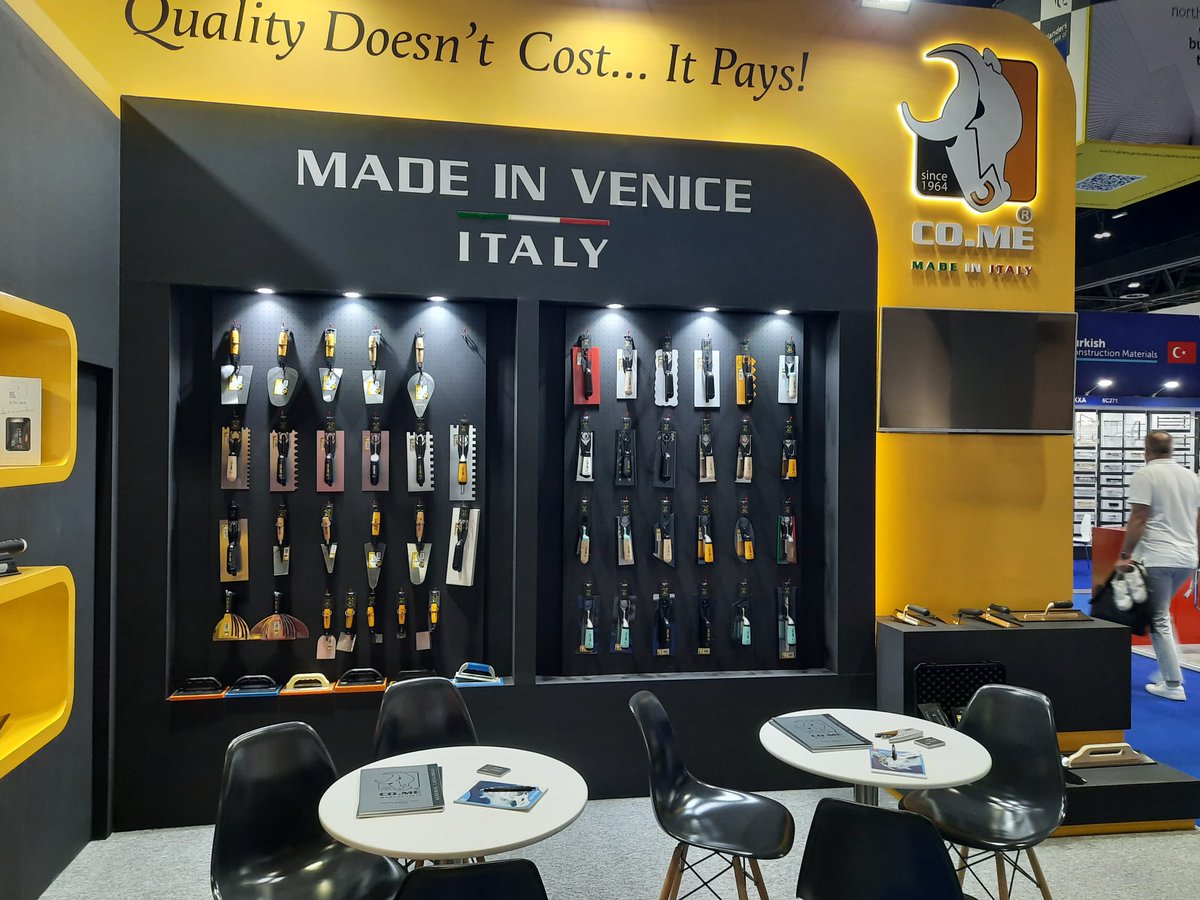 co_italy's tweet photo. Last day in #Dubai! Waiting for you! Come and visit us! #trowels #MadeInItaly #VenetianTrowels #plasters https://t.co/DIynN3J5Ad