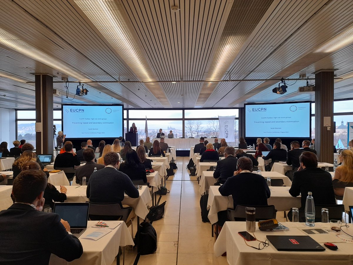 EUCPN's tweet photo. Our new #toolbox on "high-risk victim groups: preventing repeat and secondary #victimisation" is being presented at the Best Practice Conference in Prague. Read the first paper: https://t.co/44SdjrOjYS

#ECPA2022 #EU #crimeprevention #conference https://t.co/mFbGfwWlbq