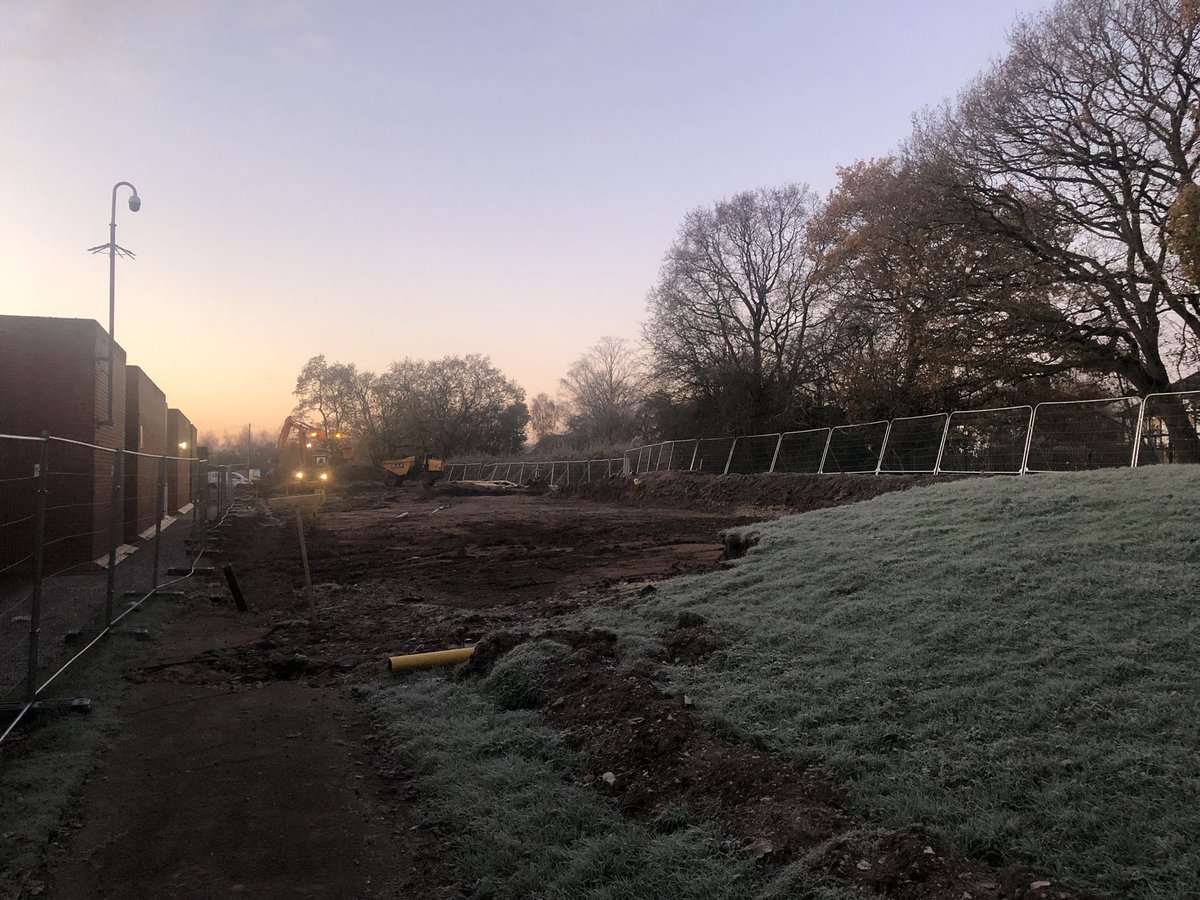 BAKCivilEng's tweet photo. Another early start! bulk dig well on &amp; tidy attenuation tank excavation ready for install today. The team doing a great job at Wilmslow https://t.co/6gsLPOcyWp