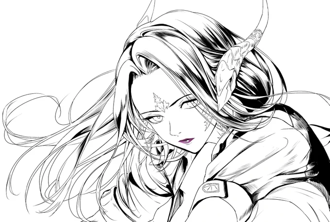 なんやかんや描きやすい顔はこういう絵柄の顔な気がする 