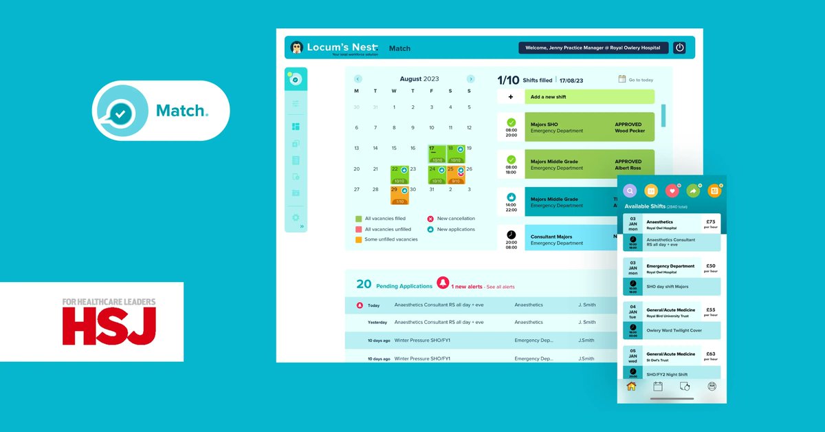 LocumsNest's tweet photo. 🚨Improving #Workforce efficiencies with a bank-1st approach. From creating a #BankShift to deploying integration with your #Erostering tool of choice we show #NHSTrusts have the best chance of filling vacant shifts with their #StaffBank in @HSJnews ➡️ https://t.co/x9CLU7Lp7S https://t.co/IbWtOZ9ALn