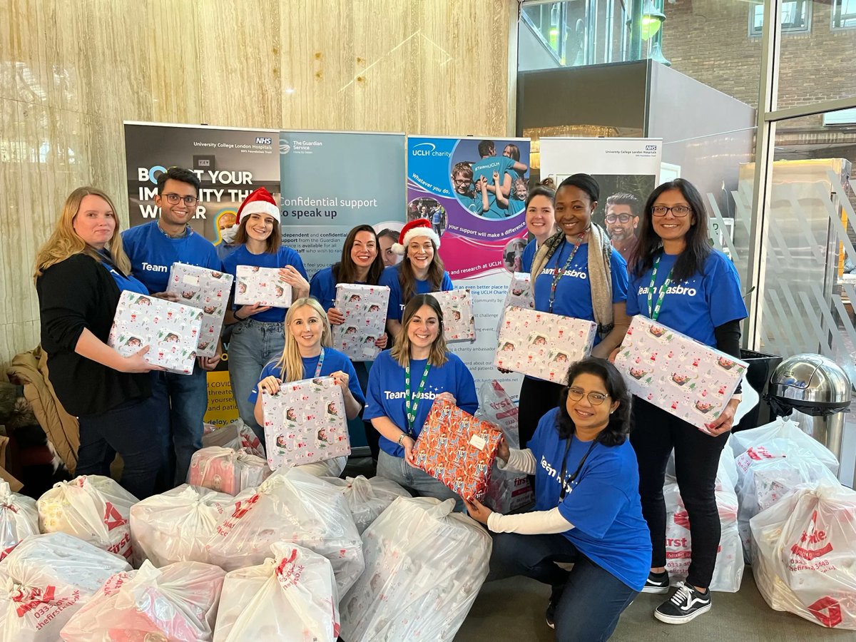A big thank you to <a href="/Hasbro/">Hasbro</a> for donating sacks full of gifts and toys to the children and young people staying at <a href="/uclh/">UCLH</a> this #Christmas!

Staying in hospital, away from loved ones during the festive months can be stressful. Your kind donation will bring them comfort and joy🎁