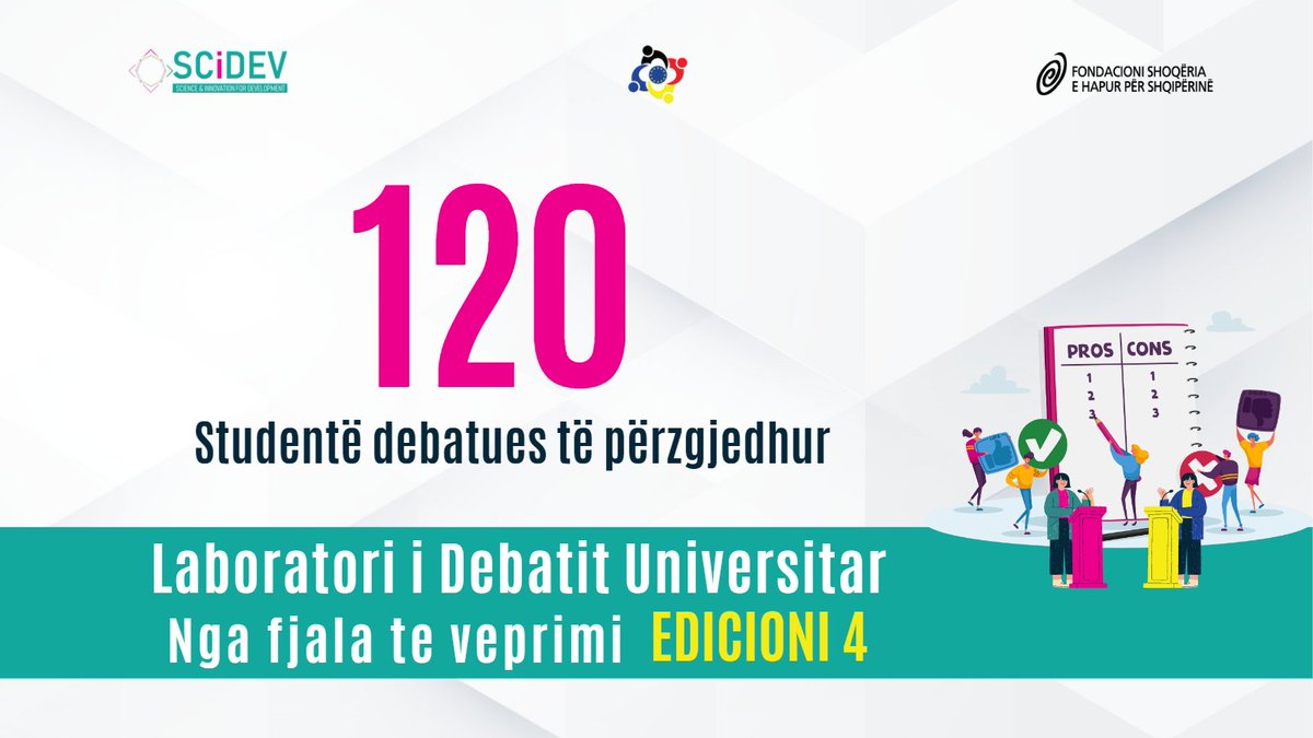 SCiDEV_Center's tweet image. We are thrilled to finally start our journey on the 4th edition of University Debate Laboratory - From Words to Action. 
Congratulations to all 120 students who will be participating and many thanks to everyone who applied!

#SCiDEV #UniversityDebateIV #FromWordsToAction #OSFA