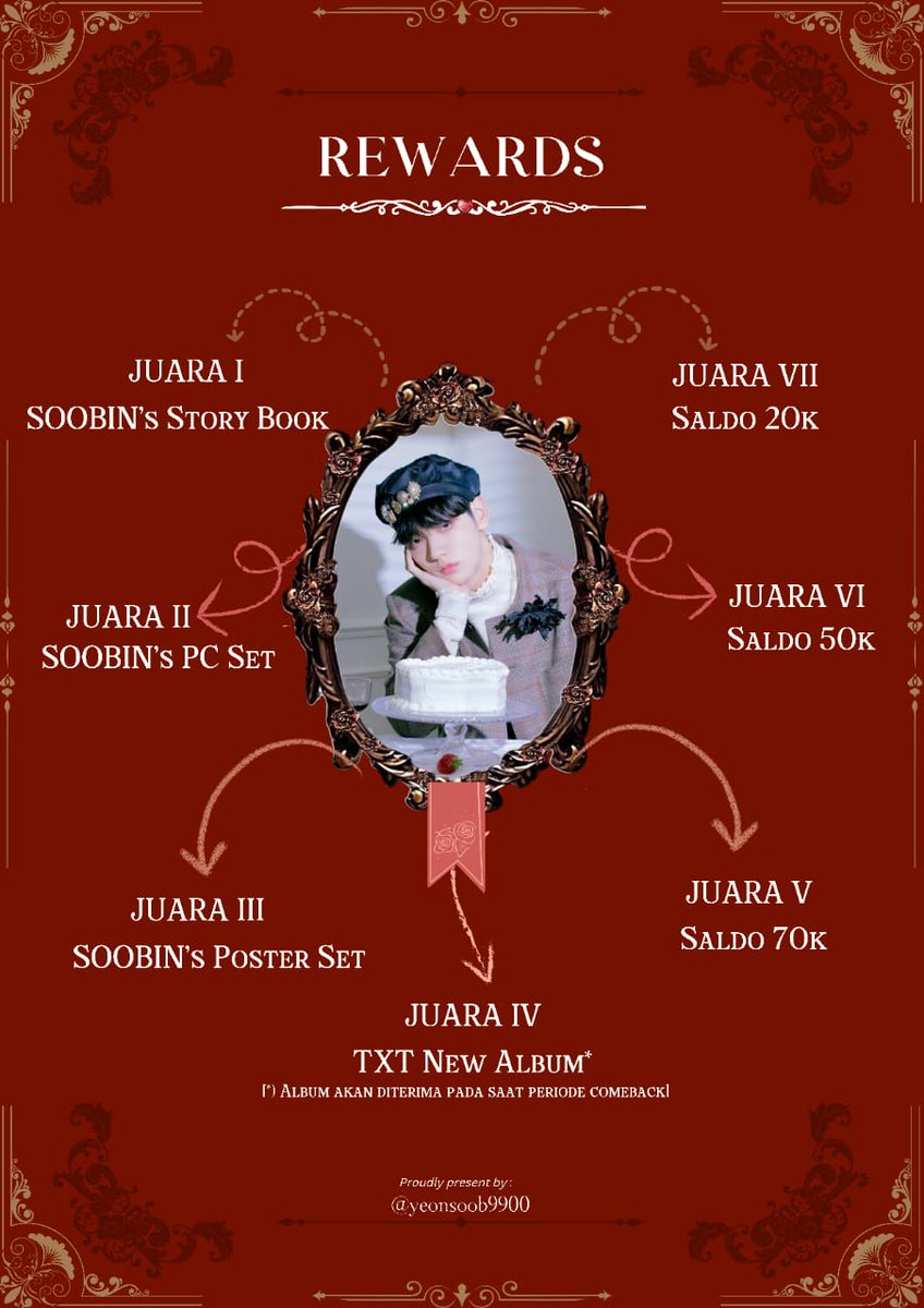 yeonsoob9900's tweet photo. Yeonsoob Area mempersembahkan ajang lomba menulis fiksi penggemar dalam rangka memperingati ulang tahun Choi S00bin dengan tema "LOST IN THE FAIRYTALE—SCARLETT FAITH".

Untuk syarat dan ketentuan, simak postingan di bawah ini.

Yuk, ikut dan ramaikan dengan karya terbaikmu! https://t.co/gFFJl9iyk5