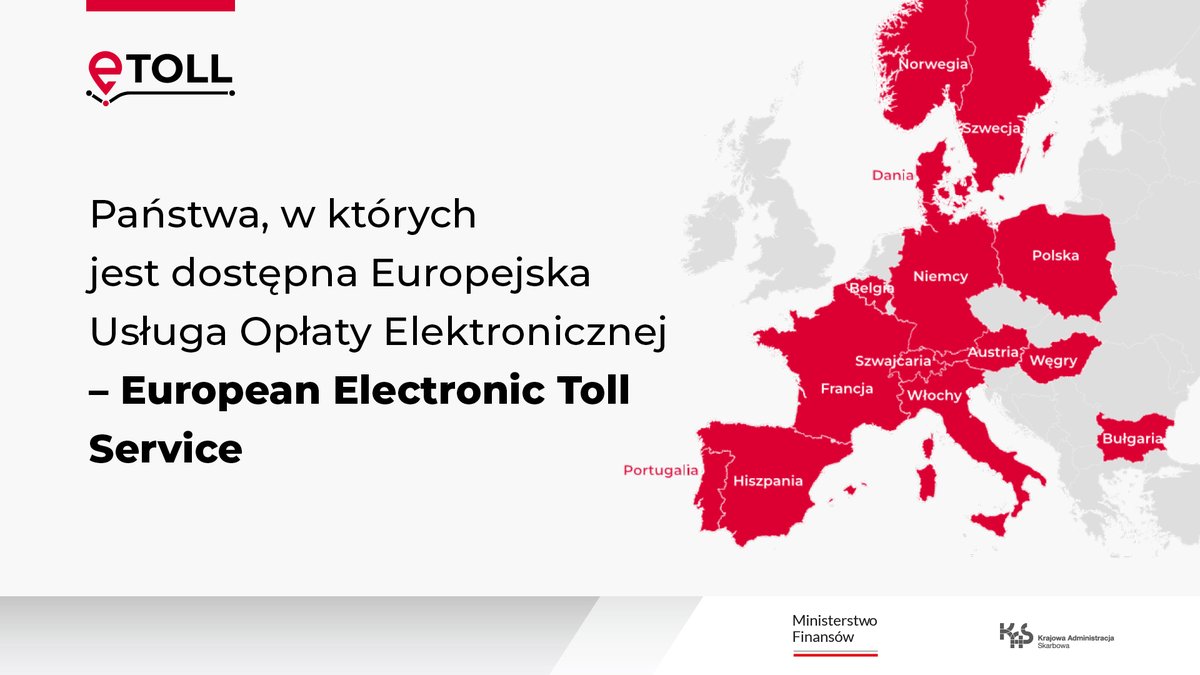 KAS_GOV_PL's tweet photo. Przypominamy: trasy w państwach #UE z elektronicznymi systemami poboru opłat możesz teraz pokonywać na podstawie jednej umowy, z jednym dostawcą usługi, z użyciem jednego urządzenia pokładowego. 🛰️
#EETS obejmuje już 🇵🇱.
#eTOLL #eUsługiKAS
Więcej ➡️ https://t.co/uzv1Z3jNQ6 https://t.co/aDeFJxbzPb