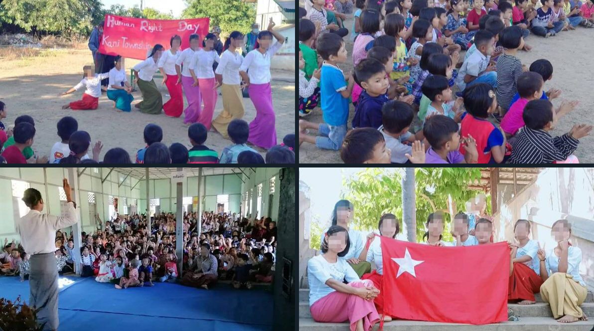TTFR__Myanmar's tweet photo. In a village of Kani Township, people protested against the terrorist regime, in vigor.   #2022Dec8Coup #HoldJuntaAccountable #WhatsHappeningInMyanmar https://t.co/cgxK0zSrBg