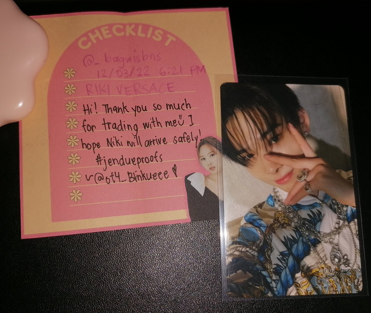 _bagwisbns's tweet photo. ๐จ: #bagimails
thank you so much for trading with me ulit! I hope the items arrived at ur add very safely din ^__^
#jendueproofs @ot4_Blinkueee https://t.co/QbG2YzSgrc