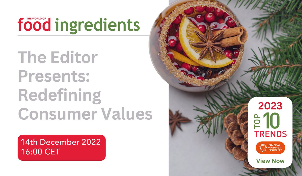 innovatrending's tweet photo. Join the editor of The World Of Food Ingredients for a live online event looking at the highlights of the magazine’s year-end edition. Including #Innova’s #TopTenTrends for 2023 and insights into topics such as plant-based and reaching #GenZ consumers: https://t.co/Lpwfb2gmPu https://t.co/UqE8ectN0J