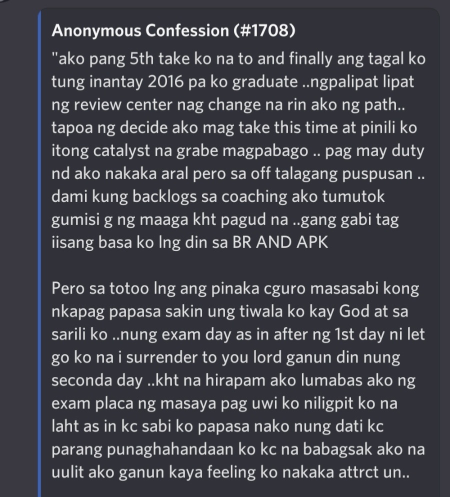 SirDa_Catalyst's tweet photo. [Katalista confession 001]
Hope to inspire future Professionals. Mahigpit na yakap! https://t.co/fIw2vF3O8W