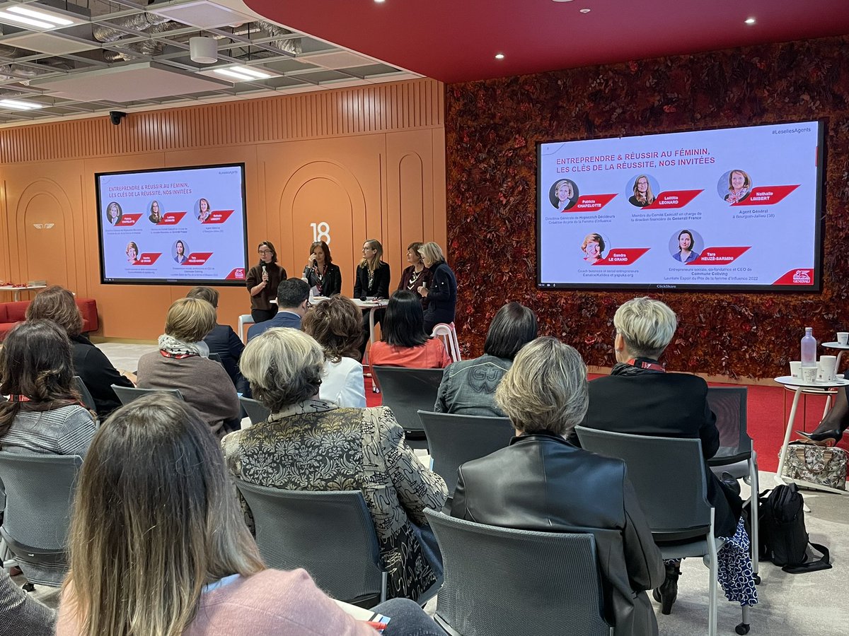 Mc_Lanne's tweet image. #LesellesAgents Un sacré plateau réuni pour les #Agentes @generalifrance animé par @chapelotte @FemmesInfluence avec Laëtitia Léonard membre ComEx, @SandraLeGrand1, serial entrepreneuse, Nathalie Lambert agente et Tara Heuze-Sarmini une jeune entrepreneuse d’#influence | #Mixité