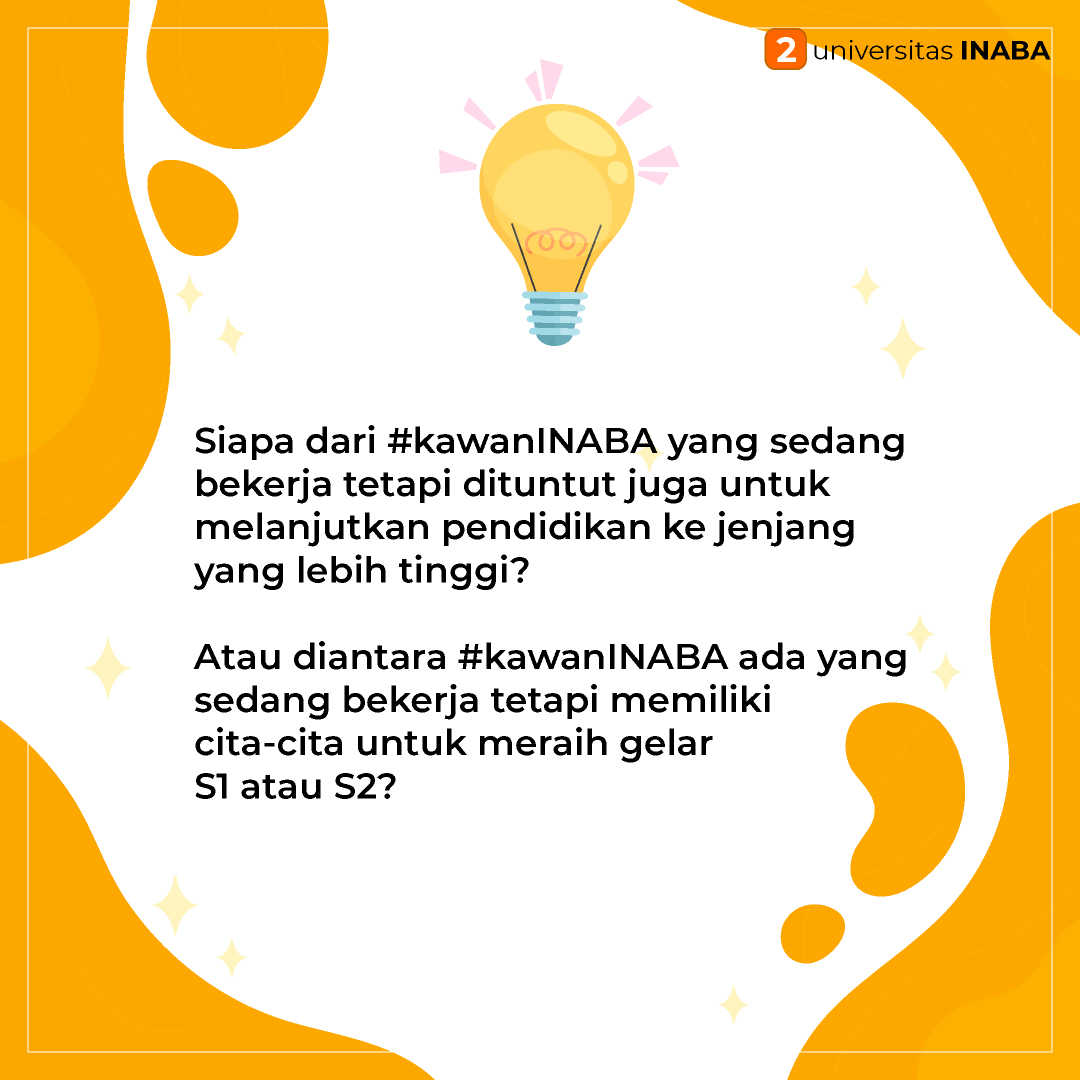 InabaUniversity's tweet photo. [3 TIPS YANG PERLU DI PERHATIKAN KETIKA MEMILIH KULIAH KELAS KARYAWAN]

Siapa dari #kawanINABA yang sedang bekerja tetapi dituntut juga untuk melanjutkan pendidikan ke jenjang yang lebih tinggi? https://t.co/nmPw5w8VV6