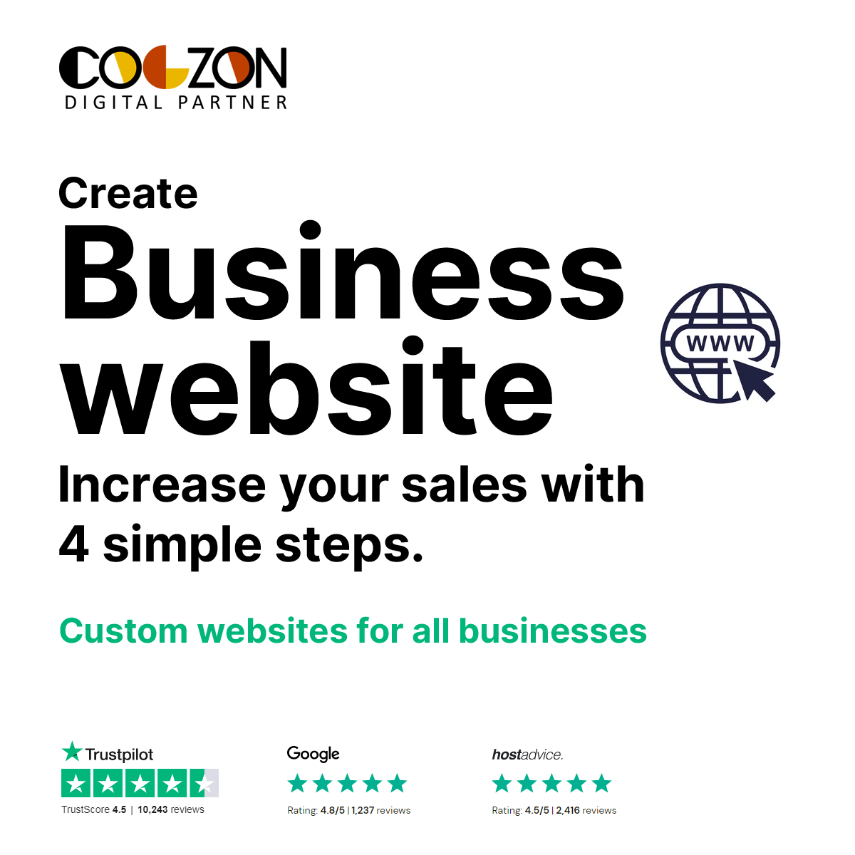cogzon's tweet photo. Create Business Website, Increase your sales with 4 simple steps. https://t.co/1MRNVBaGkK #webdesign #business #ideas #businessideas https://t.co/rGli1nVBFK