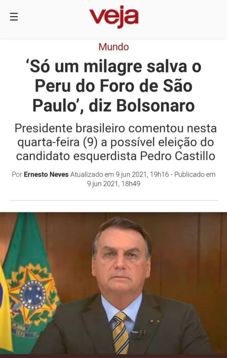 ReisClaudia09's tweet photo. Se o milagre chegou para o Peru, chegará para o Brasil, que venha o contra-golpe! 
Bom dia! https://t.co/Mtkdw2gIhL