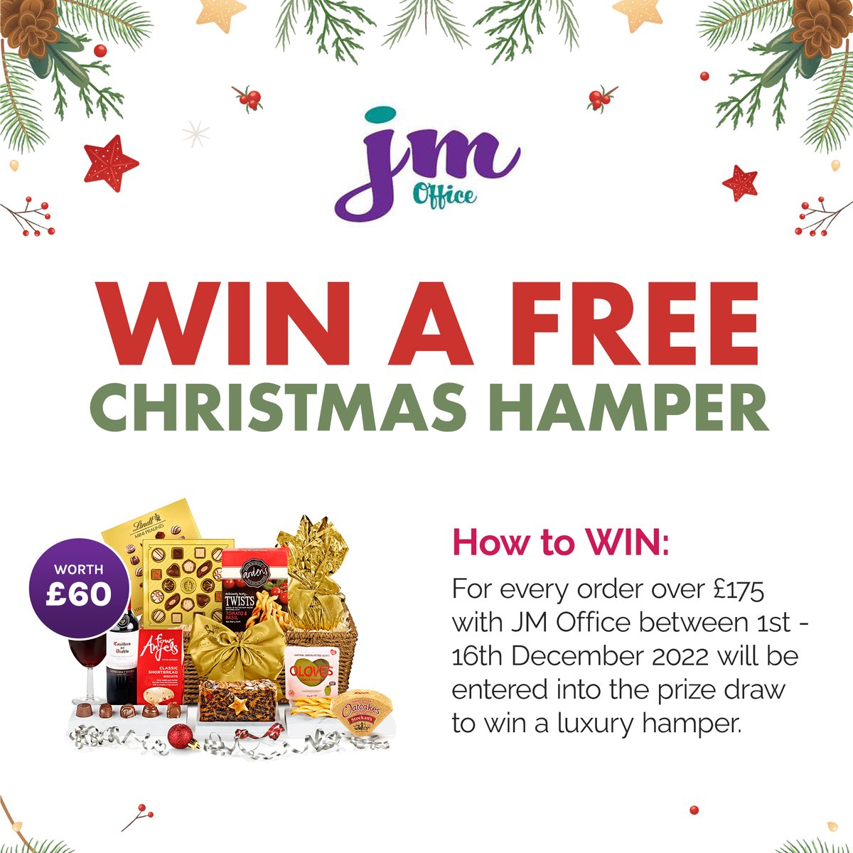 WIN A FREE #CHRISTMAS HAMPER 🎁🎄

Spend £175 with us to be entered into the draw!

Shop Now: jmoffice.co.uk

Get in touch with us for your bespoke quote: info@jmoffice.co.uk

#ChristmasGiveaway #OfficeSupplies