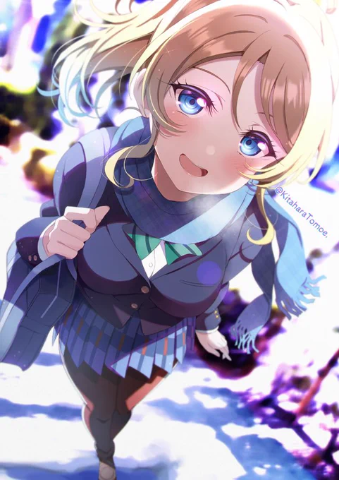 絵里「寒いわね…一緒に登校しましょう?」#lovelive 