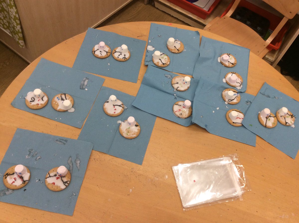 EgremontEYFS's tweet photo. This morning we are getting into the festive spirit and making some melted snowman biscuits. The children used their fine motor skills to carefully add the detail to their snowmen ⛄️⛄️⛄️ #festive #meltingsnowmen #icingbiscuits https://t.co/ahNmge5A2W
