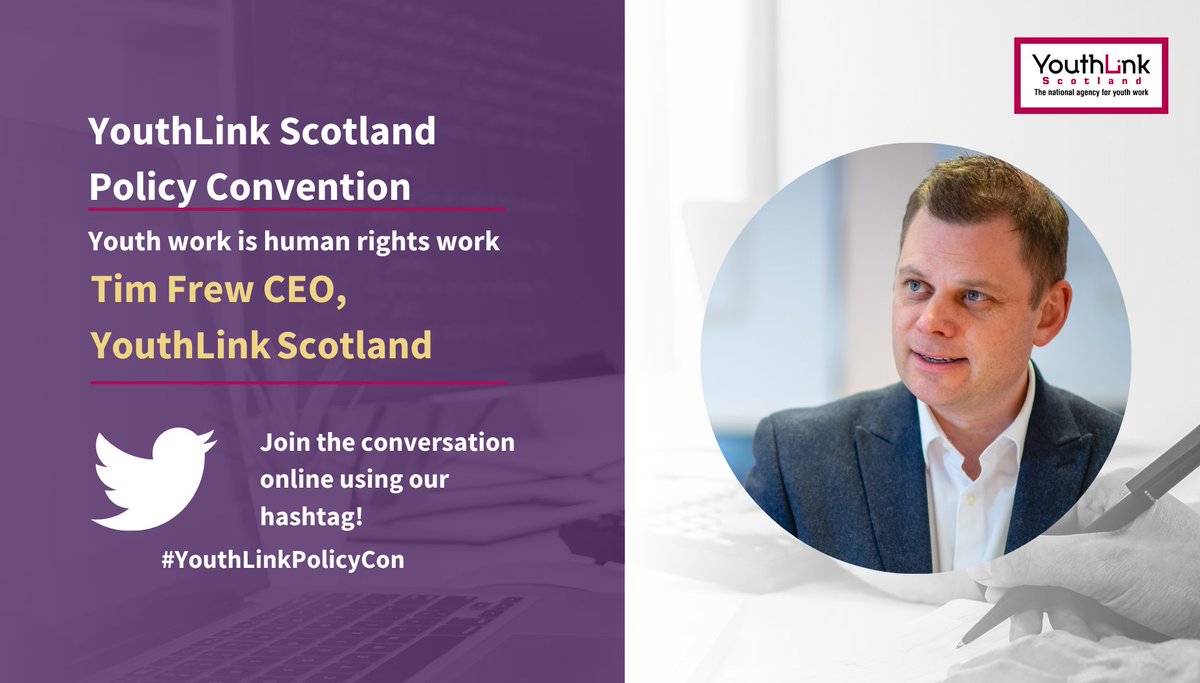 YouthLinkScot's tweet photo. And we're off 🥳🎉

Super excited for YouthLink Scotland Policy Convention - Youth Work is Human Rights Work happening today!

Please welcome our CEO, @timfrew &amp; our host for today, Tila McDonald @CTL_SCO

Get involved in the conversation using #YouthLinkPolicyCon 🙌 https://t.co/d95YVklAGP