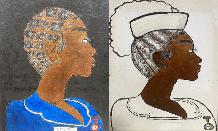 ExeterNurse's tweet photo. A special mention to @kirstycracknel2 and 
@beatrice_ogb 2 of our amazing students, highlighted in this article, whose work will be showcased at next week's exhibition. #ExeterNurse https://t.co/UwLkFMSe6q