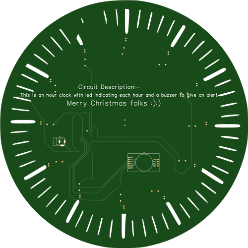 PCBWayOfficial's tweet photo. This Christmas themed design is more than a decoration. It works as a clock with 12 LEDs for each hour and a buzzer. 

- Project by Siddhesh Naik 
- More info: https://t.co/dw2WtvMuFU 

#pcb #pcbway 
#SharedProjects
#Xmasdesign https://t.co/fbCbpj4KQO