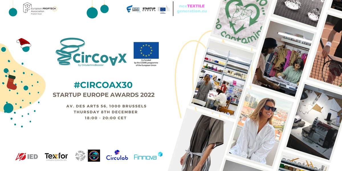 CirCoAx_'s tweet photo. The day has finally arrived!
#SEUACIRCOAX 🏆

If you want to meet the award nominees and learn more about #sustainability and #circularity in the textile sector, don't hesitate to join us! 🧶♻️

🎟️Brussels: https://t.co/NwtI9Kwdoz
🎟️Online: https://t.co/6KeSVWY4hf https://t.co/MfhcCyyEqV