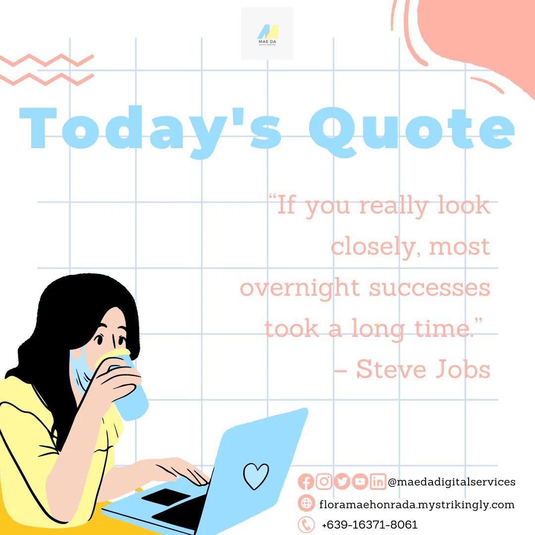 floramaehonrada's tweet photo. Everyone dreams of overnight success, because it’s not just about overnight, but about the hard work that comes before it.
#virtualassistant #virtualassistantservices #virtualassistantforhire #remotework #VAforhire #VAPH #VAFlor #yourVA #maedadigitalservices #motivation https://t.co/f8OhOm8Ftr