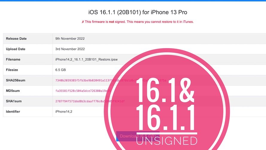 iTricks_org's tweet image. iOS 16.1 &amp;amp; 16.1.1 Unsigned by Apple ahead of 16.2 Release!
iphonetricks.org/ios-16-1-ios-1…

#iOS161 #iOS1611 #iOS162 #Unsigned #NotSigned #Apple #Software #Update #Downgrade #iPhone