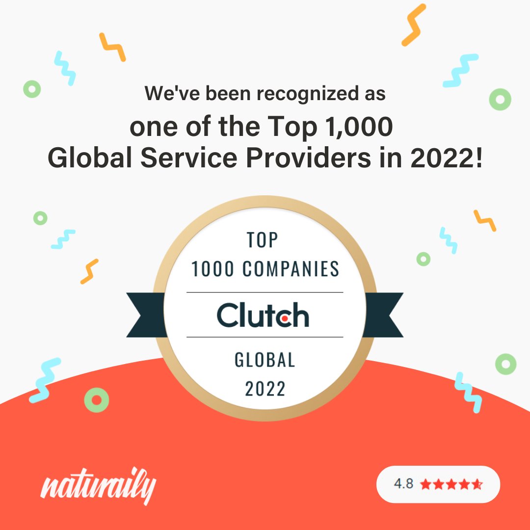Yes! Being listed among the best 1% of global companies that are present on #Clutch feels great 💃

The ranking is prepared on the basis of projects’ portfolio, offered services and clients’ reviews ⭐

Check our reviews: clutch.co/profile/natura… 

#B2B #WebDev #Jamstack #Headless