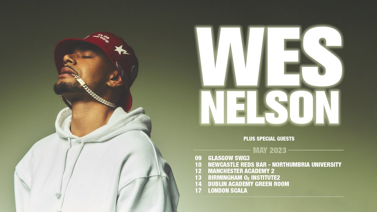 #LNpresale: Known for hits such as ‘Drive’, ‘Nice To Meet Ya’ and ‘See Nobody’, @WesNelsonMusic has confirmed shows in Newcastle, Manchester, Birmingham and London for May 💥 Book tix 👉 livenation.uk/URGA50LWmQf