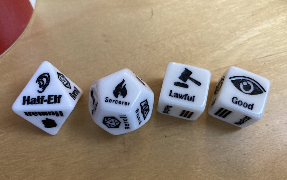 Miniatory's tweet image. Today I am a Half-Elf sorcerer Lawful Good.