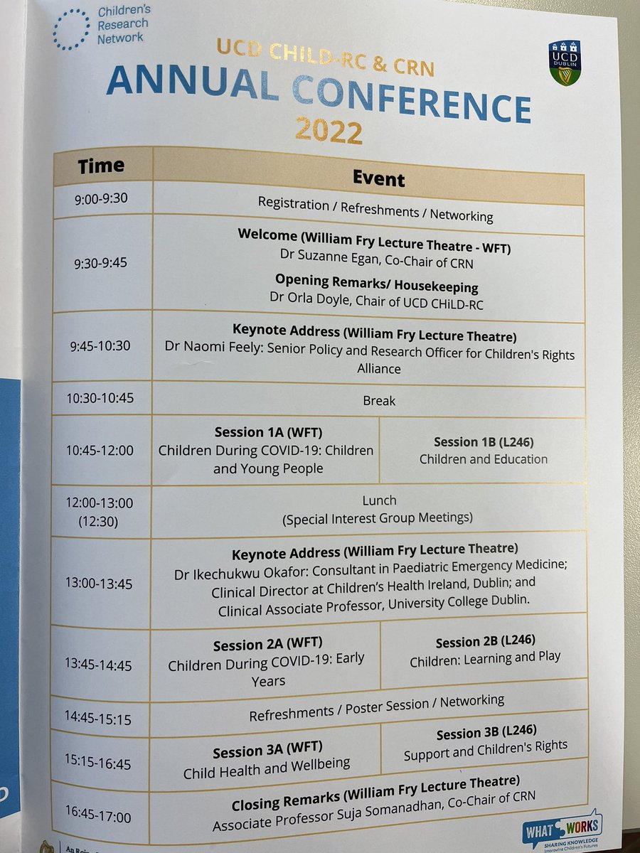 Orla Doyle (@orladoyle_econ) on Twitter photo If you are around UCD today, call on over to Sutherland and pop into any talk that interests you at <a href="/UCDCHilD/">UCD CHilD Research</a> <a href="/CRNINI/">Children's Research Network</a> annual conference If you are around UCD today, call on over to Sutherland and pop into any talk that interests you at <a href="/UCDCHilD/">UCD CHilD Research</a> <a href="/CRNINI/">Children's Research Network</a> annual conference