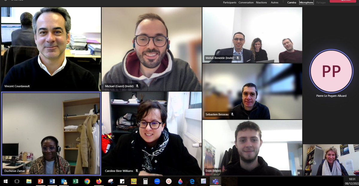 At the end of the year, new MIACYC working meeting : fruifull exchanges, sharing of our results and planning new experiences for 2023. A time to introduce our new participants: our PhD student Enzo, our post-doc Duchesse and Mickael associate prof in  <a href="/BBVEA2106_Tours/">BBV Lab</a> 👍<a href="/BioCIS/">BioCIS</a>