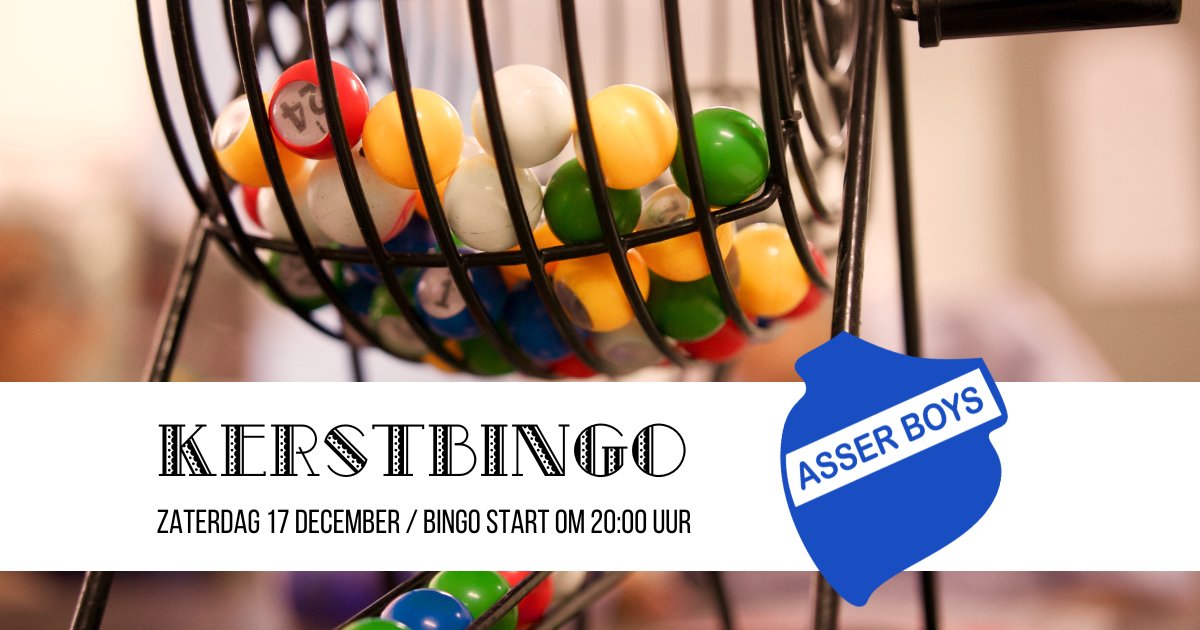 Doe je dit jaar ook mee met de traditionele kerstbingo? Kijk voor alle info op: asserboys.nl/25-statisch/17…