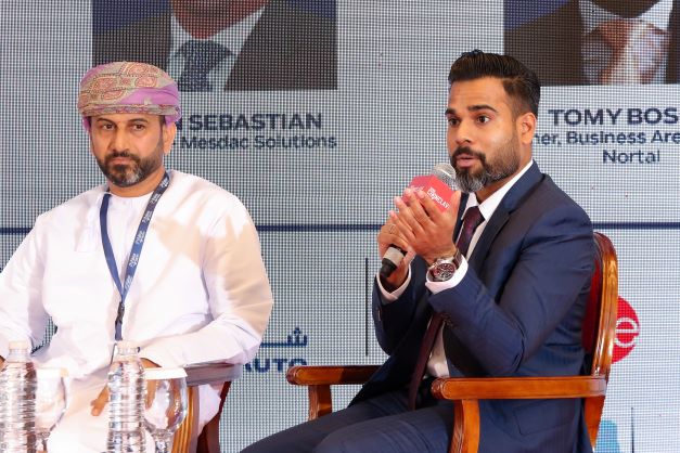 NortalGlobal's tweet photo. Tomy Bosco, our Business Area Director for Oman, took part in the digital transformation panel at #TASConclave. In line with our vision to deliver a seamless future, he spoke about the transformation projects #Nortal has delivered in Oman and how they contribute to #Vision2040. https://t.co/l9rOcup3oW