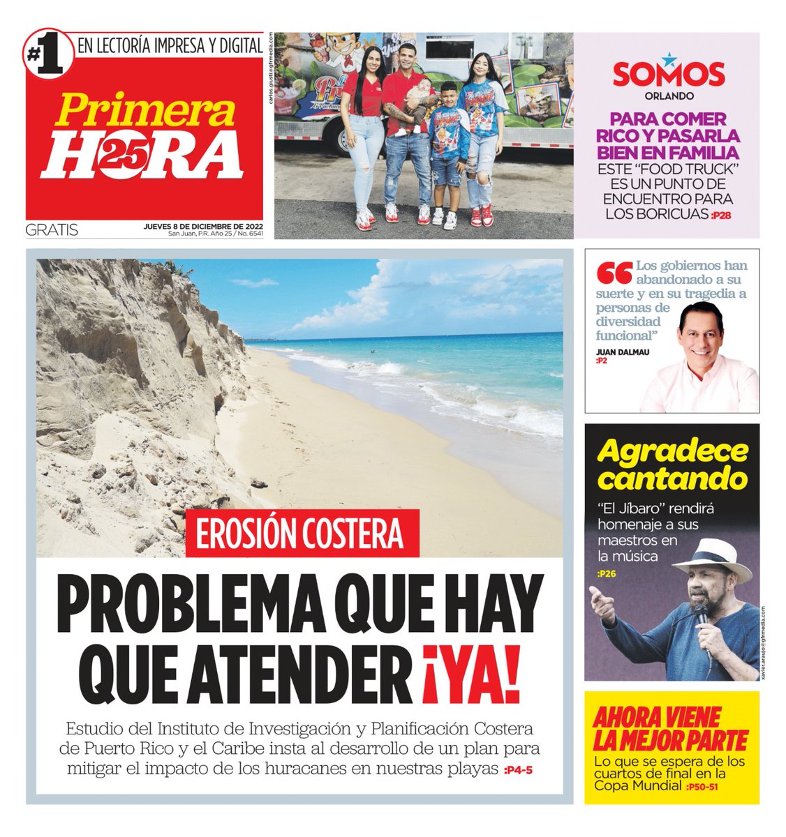 primerahora's tweet photo. Erosión costera: Problema que hay que atender ¡ya! | Lee nuestra edición de este jueves 8 de diciembre de 2022 https://t.co/4ZBOKOTEfm https://t.co/SN4MJJiiaa
