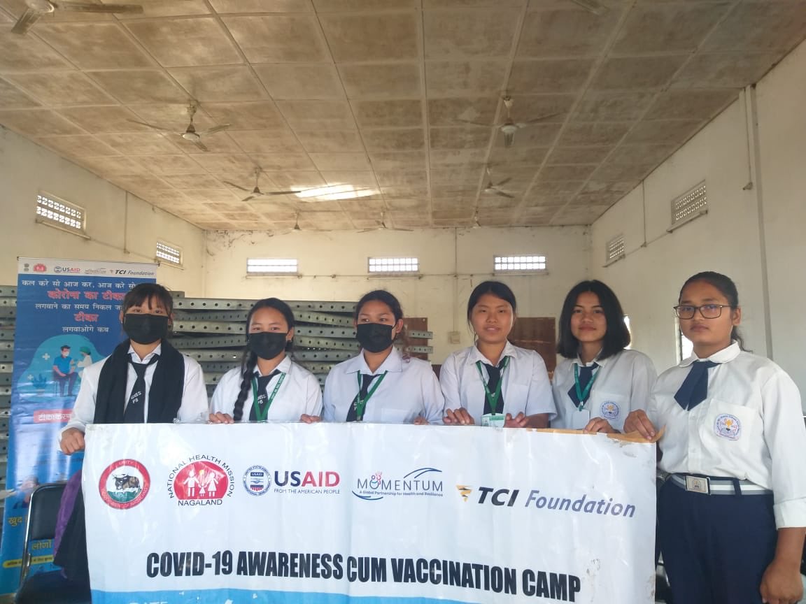 tcifindia's tweet photo. With support from @USAID_MOMENTUM TCI Foundation team #Nagaland is doing #COVID19 inoculation of eligible #students in schools &amp; colleges in district #Dimapur. @GlobalFund @ETHealthWorld @TCILGroup @HPCL @PATHtweets @CSR_India @MoHFW_INDIA @ficci_india @MyGovNagaland @gavi @WHO https://t.co/otdJt8caW8