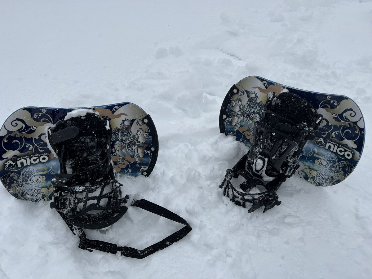 約27cm×45cm重量ニコ NICO Separate Snowboards セパレート スノーボード FLUX バインディング セット 雪山 冬山 アウトドア