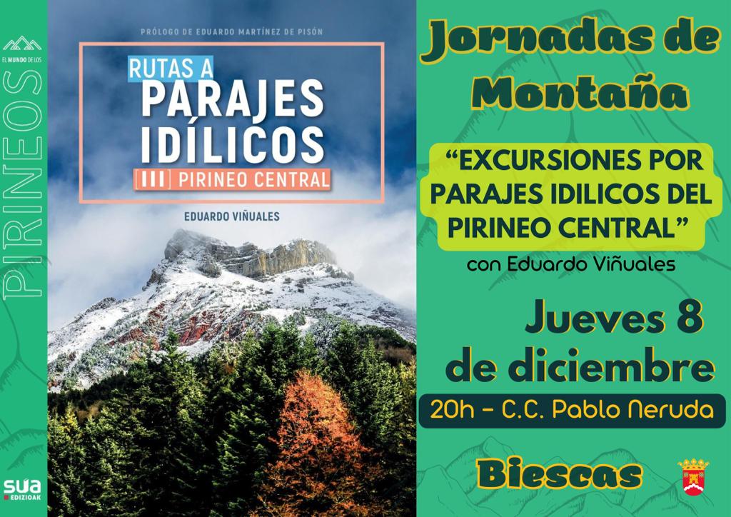 EduVinuales's tweet photo. Si hoy estás en Biescas o cerca, vente esta tarde a la charla-proyección "Excursiones por parajes idílicos del Pirineo Central" en las Jornadas de Montañas de Biescas.
Centro Pablo Neruda.
20 h.
Entrada libre.
Firma de libros, fotos bonitas.
Otal / Tebarray / Lago Corazón / Y más https://t.co/GAqnqyGscH